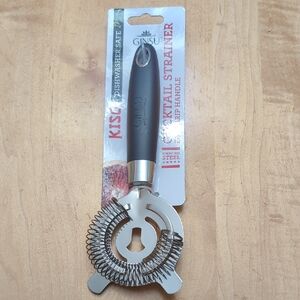 Black and Silver Cocktail Strainer